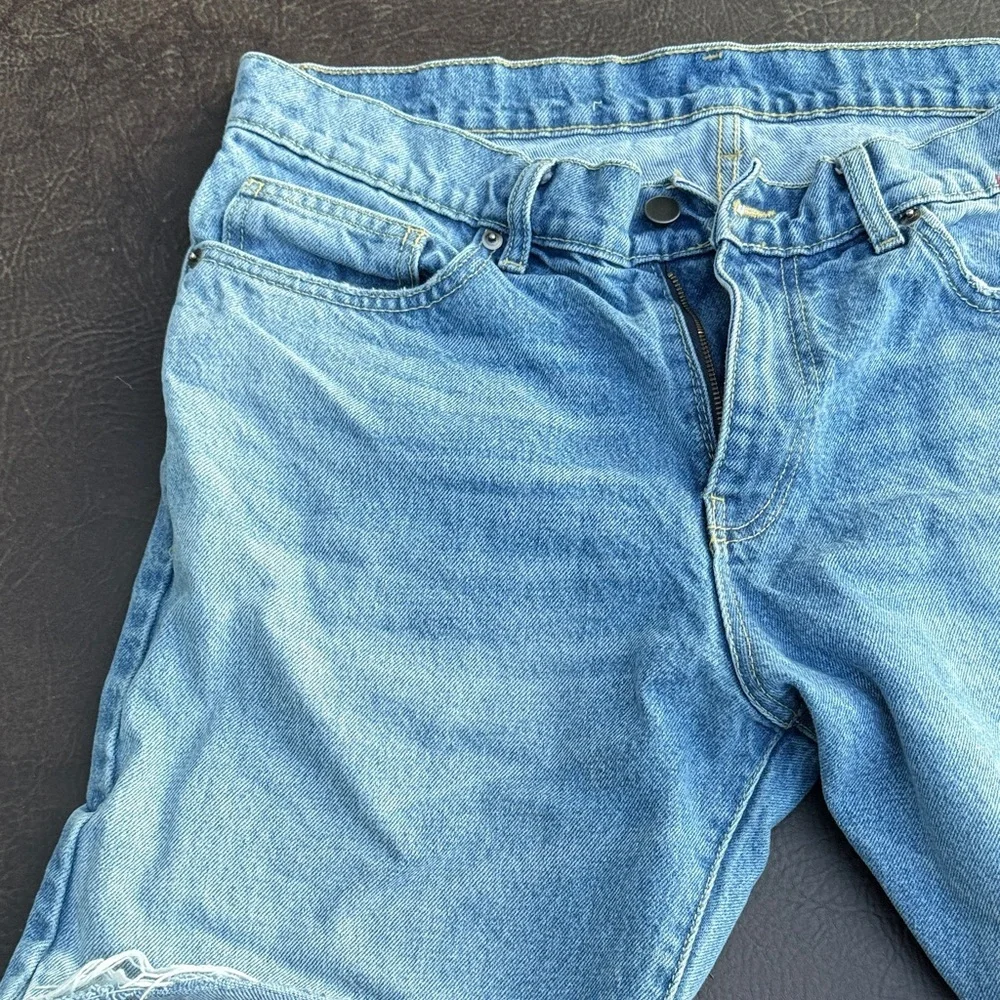 Light Blue Denim Women's Cutoff Shorts large cotton